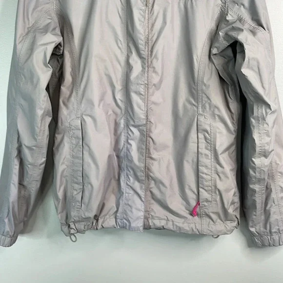 THE NORTH FACE HyVent Grey Pink Waterproof Nylon Rain Hood Jacket Gorpcore S - Picture 5 of 16